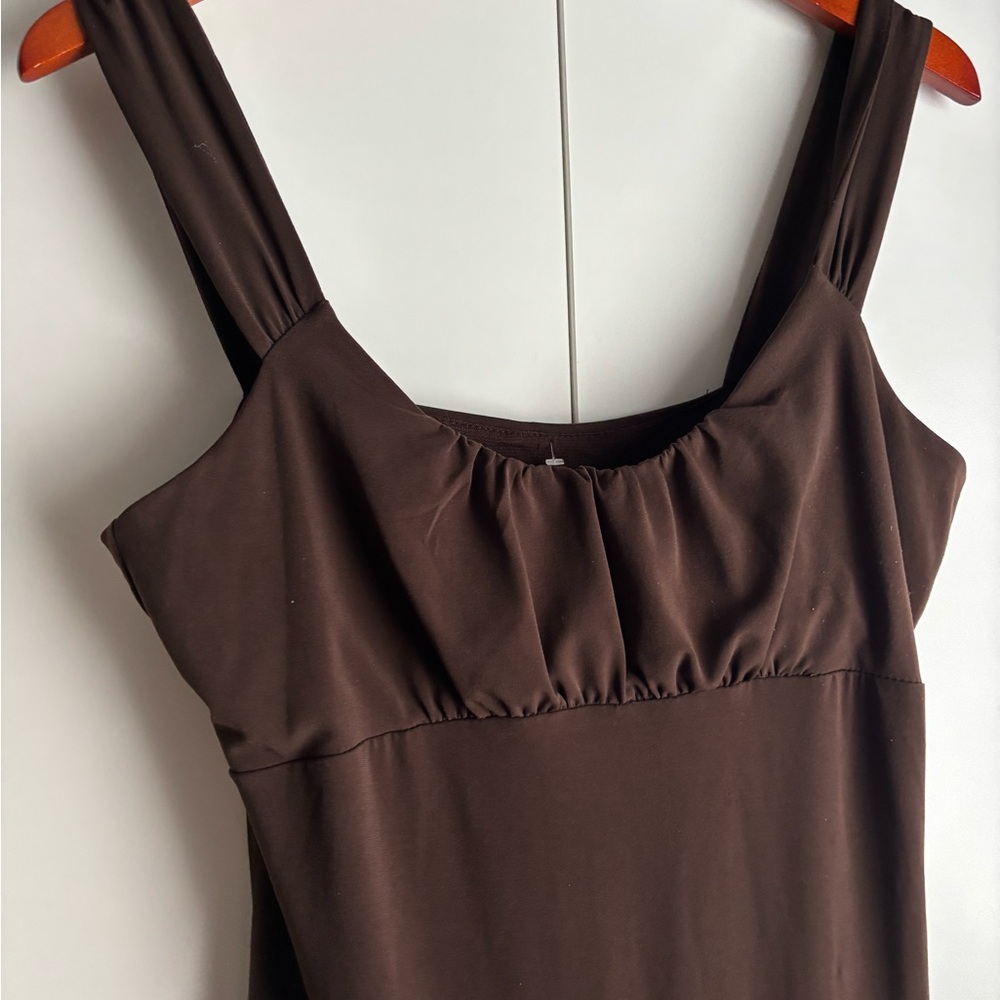 Michael Kors Chocolate Brown Midi Dress